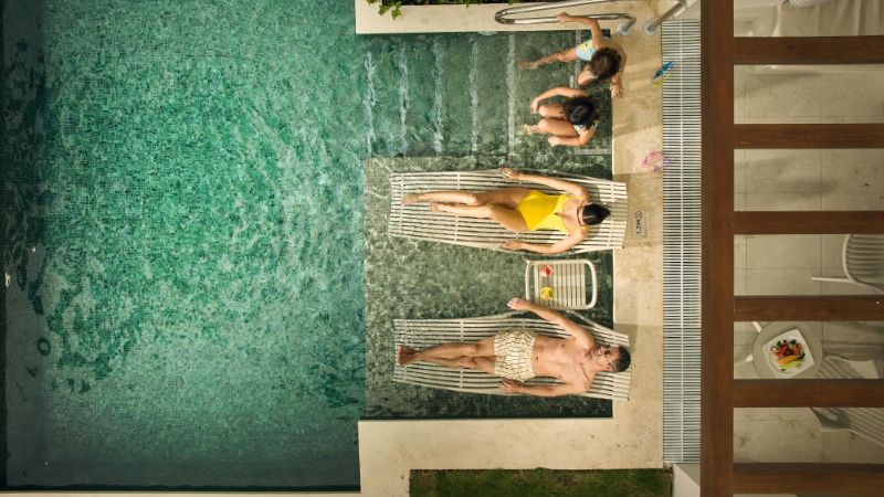 Family by private pool at Bahia Principe Explore Akumal