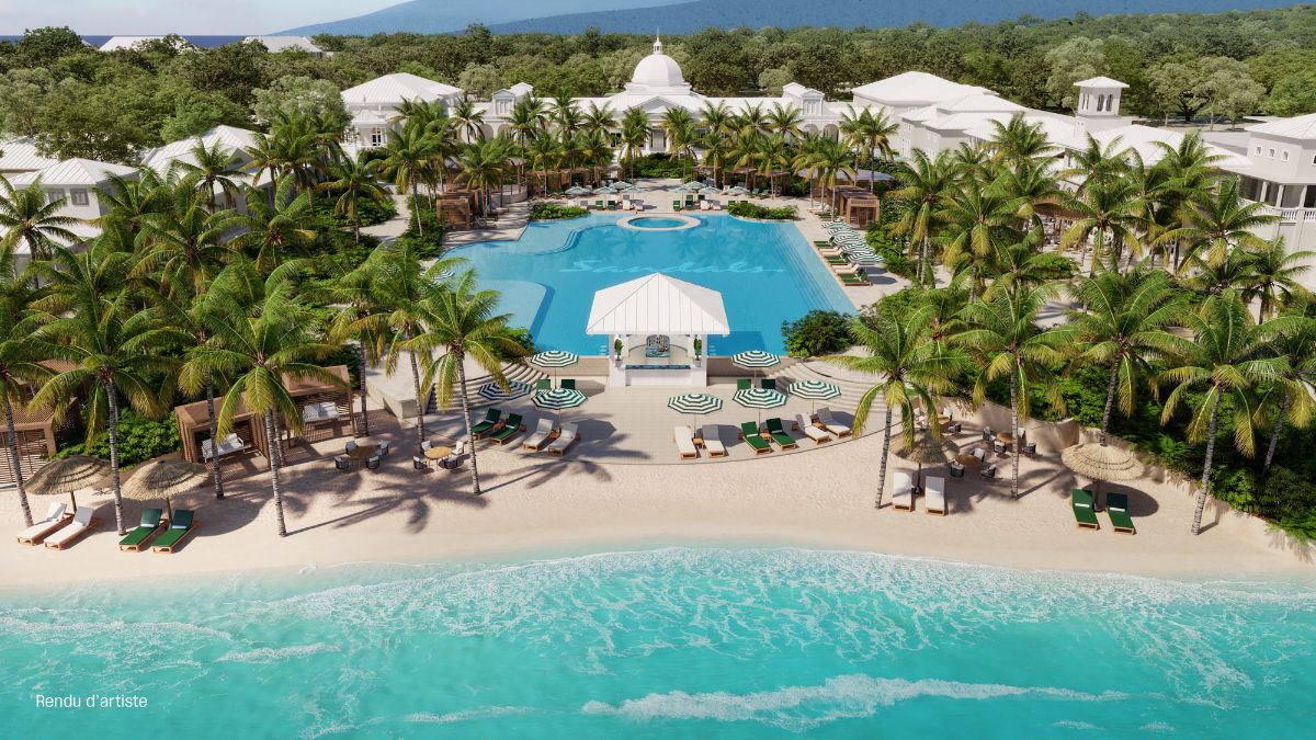 Sandals South Coast Main Pool Aerial
