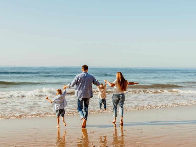 Family on Beach