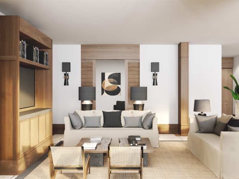 Presidential Beach Front Villa Living Area