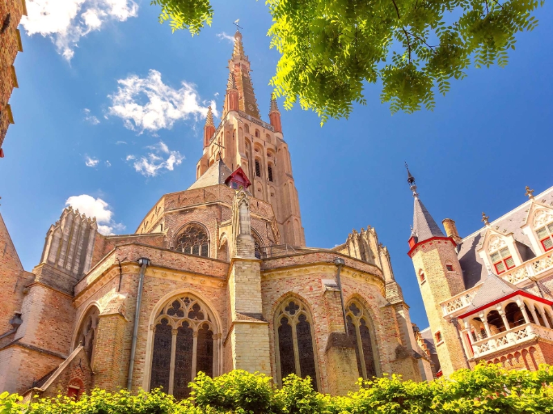 Belgium Bruges Gothic church of Our Lady