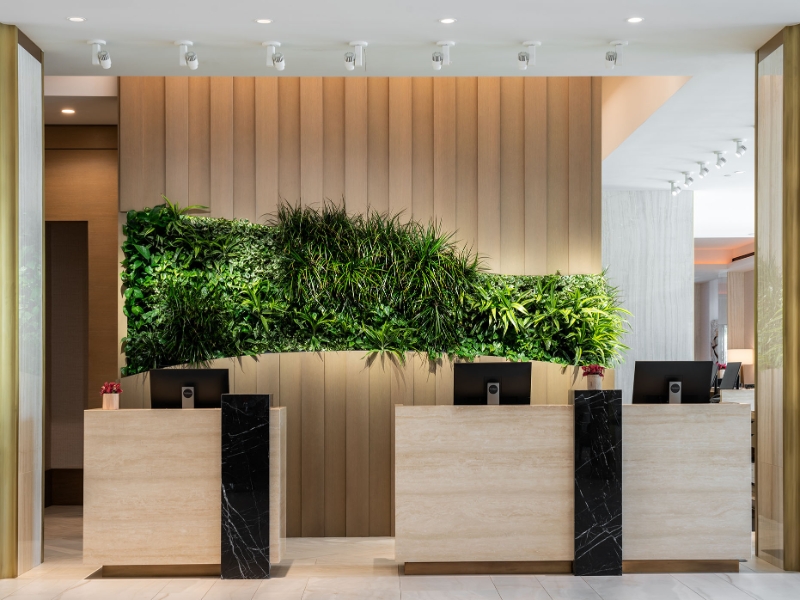 Front Desk Living Wall