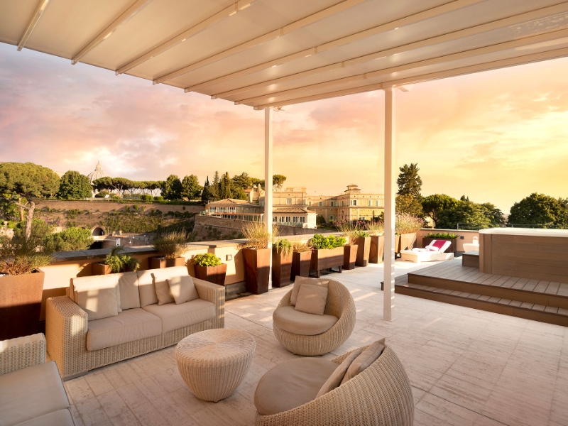 Vatican Suite Terrace Sunset