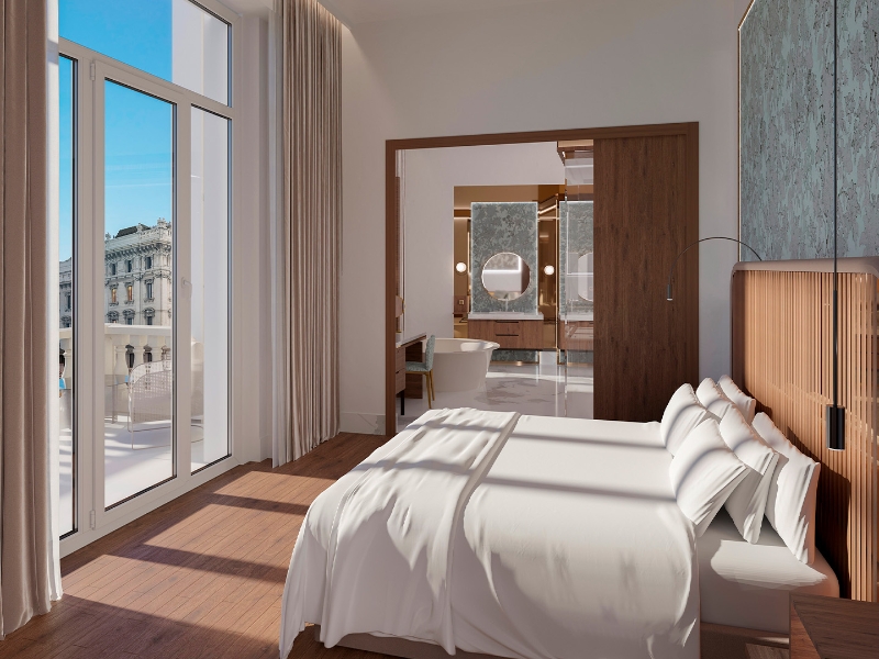 Presidential Suite Bedroom rendering