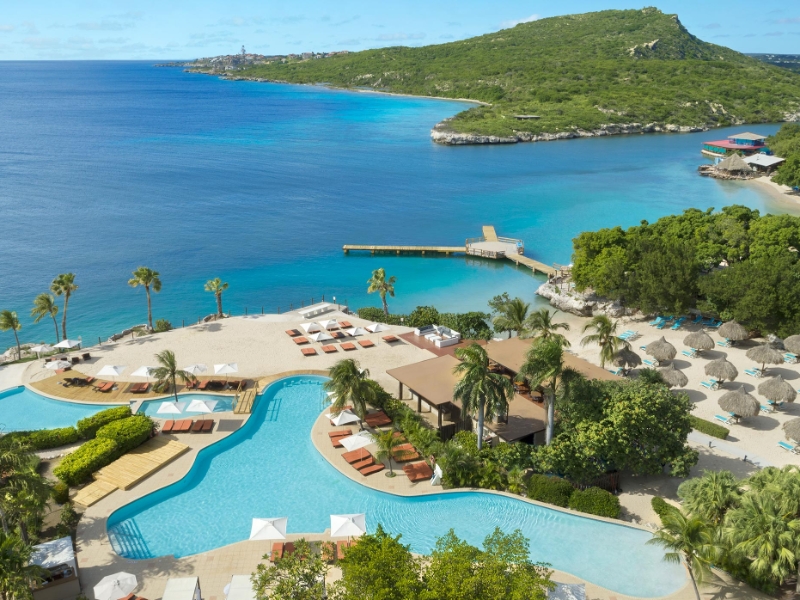 Aerial View Pool and Beach