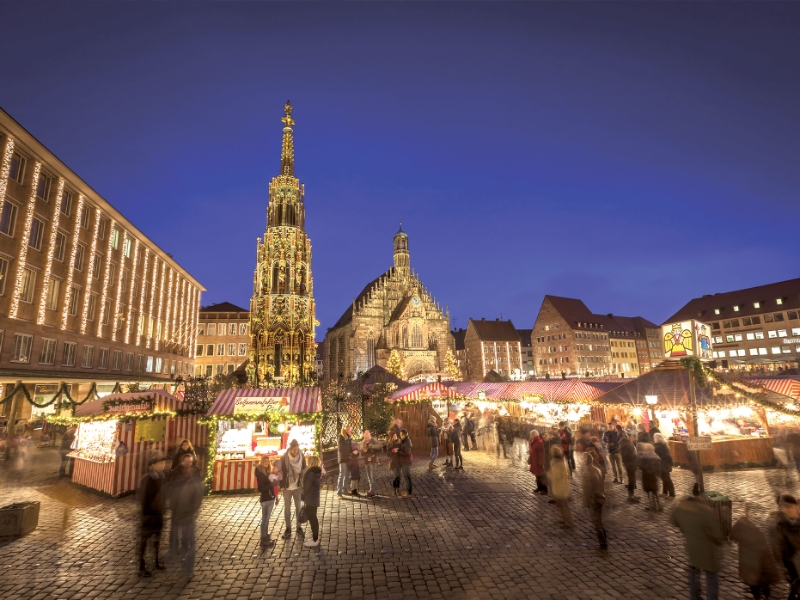 Christmas Market At Night