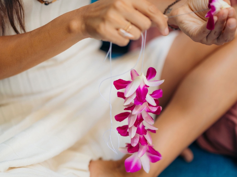 Lei making