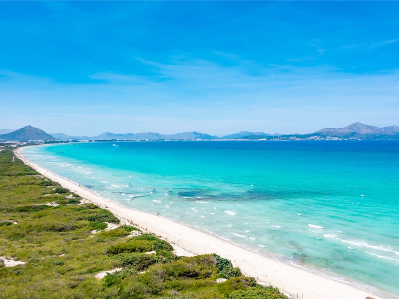 Playa de Muro Aerial View