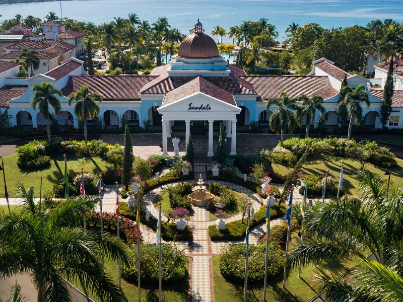 Aerial Entrance Garden Ocean