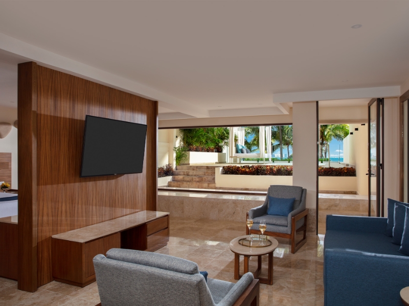 Preferred Club Honeymoon Plunge Pool Suite Living Area