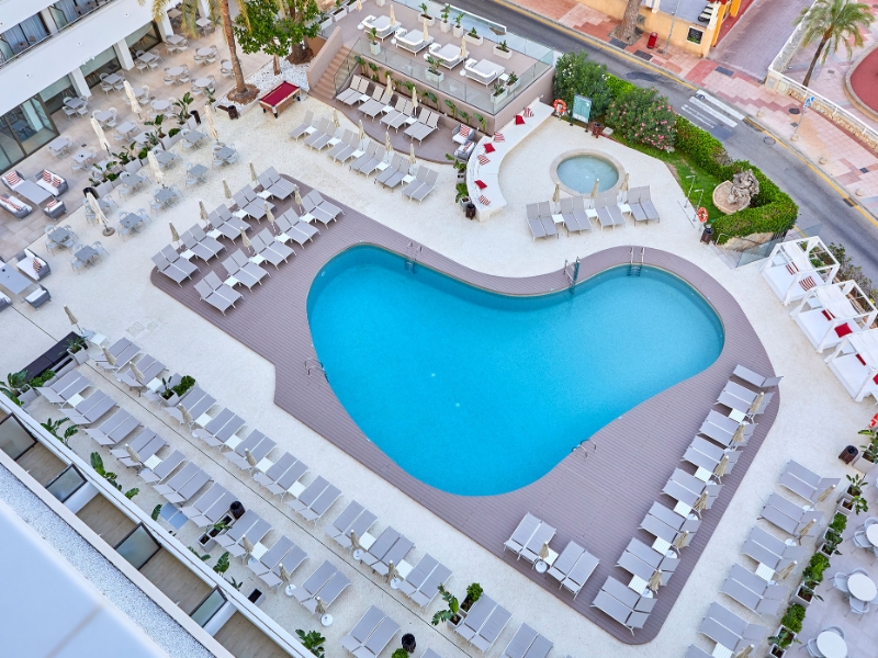 Pool aerial view