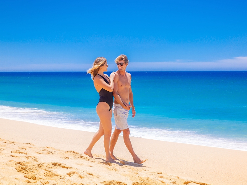 Beach lifestyle couple