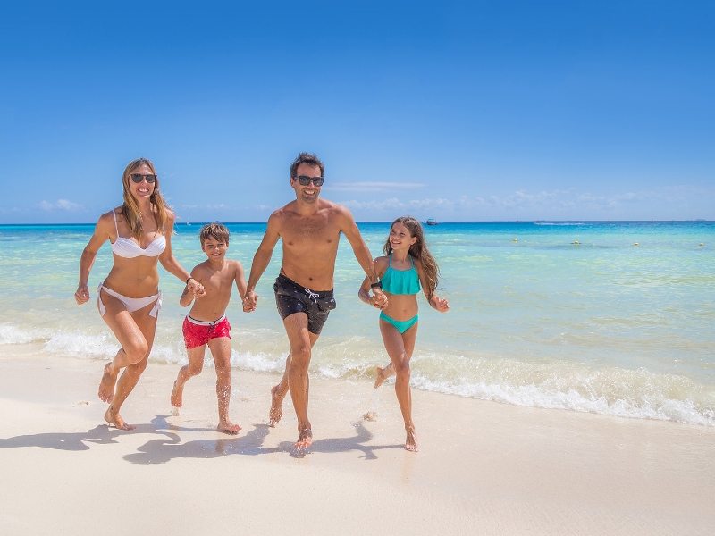 Beach lifestyle family