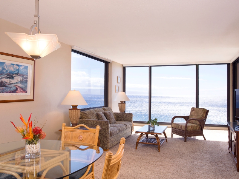 Two Bedroom Two Bath Oceanfront Standard Living Room