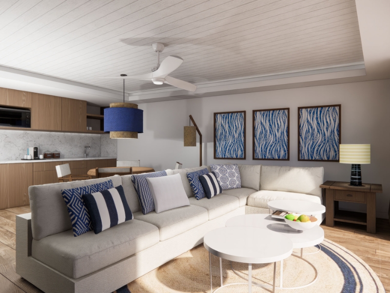 Bungalow Suite Ocean Front Swim out Livingroom